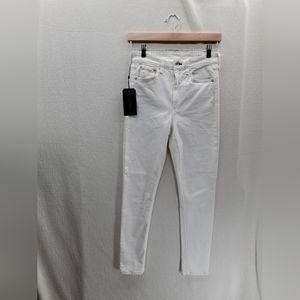 NWT Rag & Bone New York Nina High-Rise White Stretch Ankle Skinny $195 Jeans 28